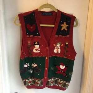 Karen Scott Christmas Vest